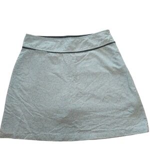 KAVU Just Beachy Blue Grey Swirl Print Active Skort Sz 4 Side Zip Hiking Outdoor